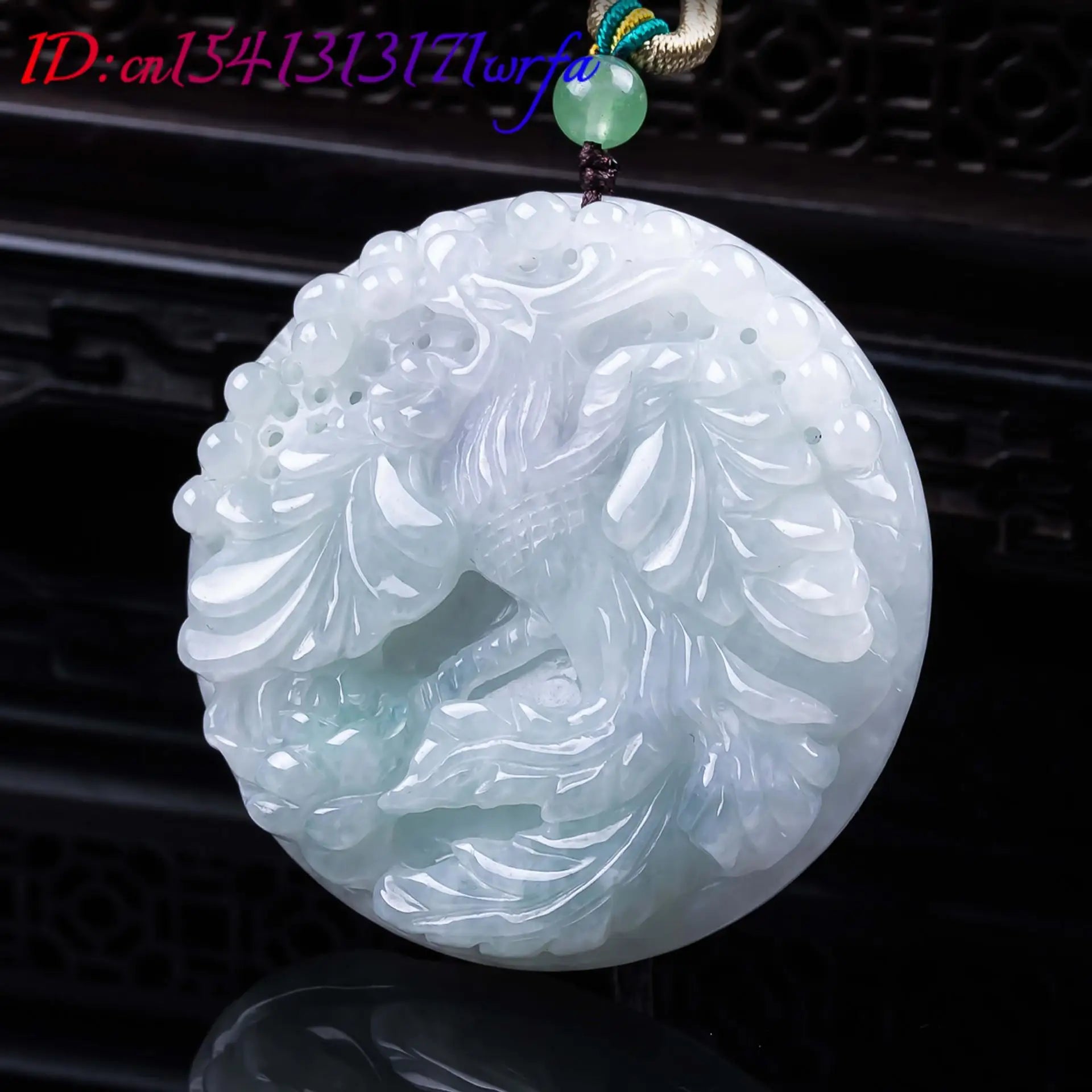 Natural Myanmar Jadeite Phoenix Pendant Necklace Accessories Jewelry Carved Amulet Fashion Vintage Real Jade Gifts for