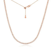 Two-Tone Moissanite Tennis Necklace 2MM