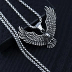 Stainless Steel Eagle Pendant Necklace Vintage