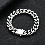 Width 9MM 316L Stainless Steel Encrypted Cuban Chain Bracelet For Men Fashion Hip Hop Party Accessories Boyfriend Gift