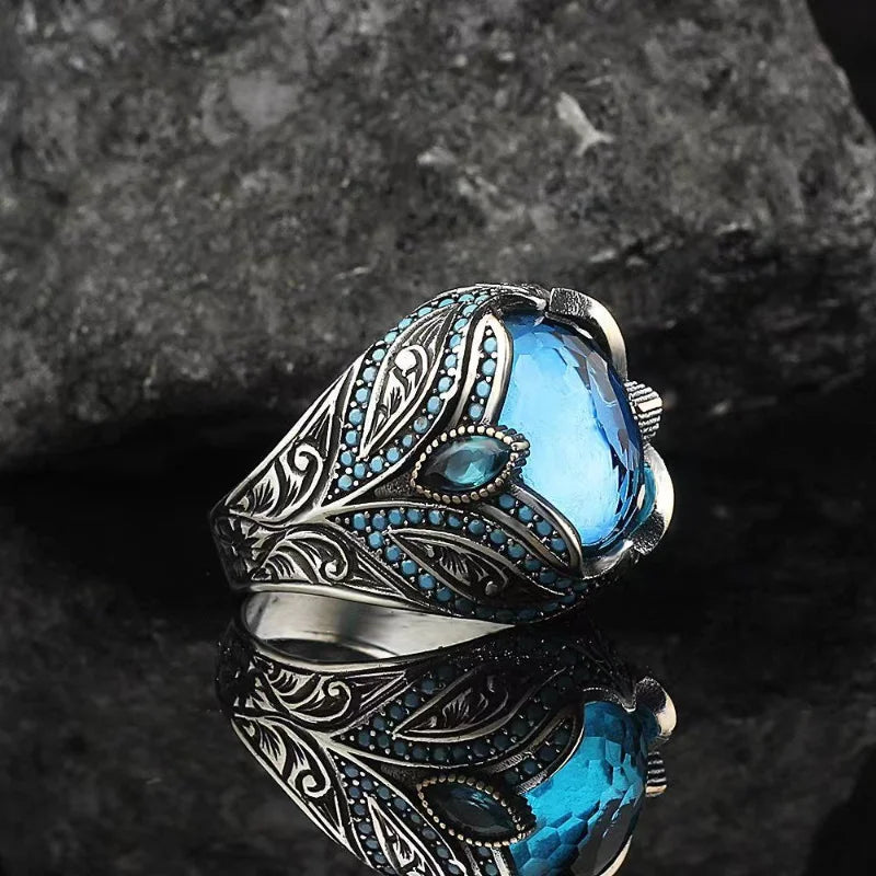 New Men's Ring Personalised Wrap Wrapped Around Simple Retro Style Punk European and American Classic Trend Party