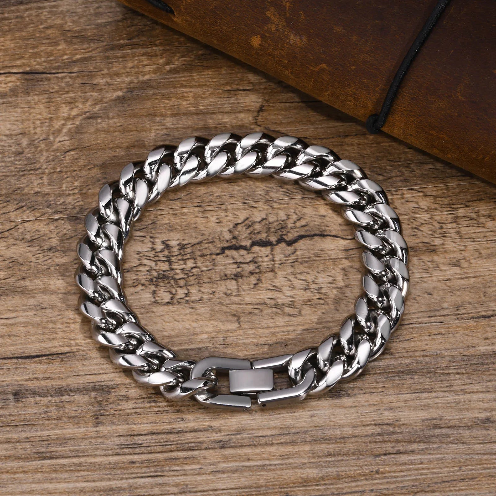 Cuban Curb Chain Bracelet 12mm — Stainless Steel