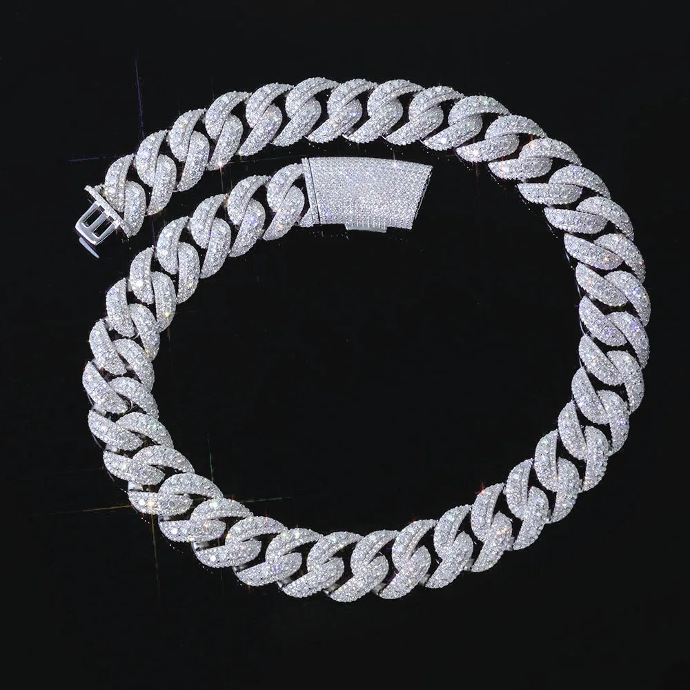 Iced Out Miami Cuban Chain 22mm — Rose Gold