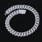 Trendy Big Size Heavy 22MM Width Miami Cuban Link Chain Hip Hop Iced Out Rose Gold Necklace for Men Women