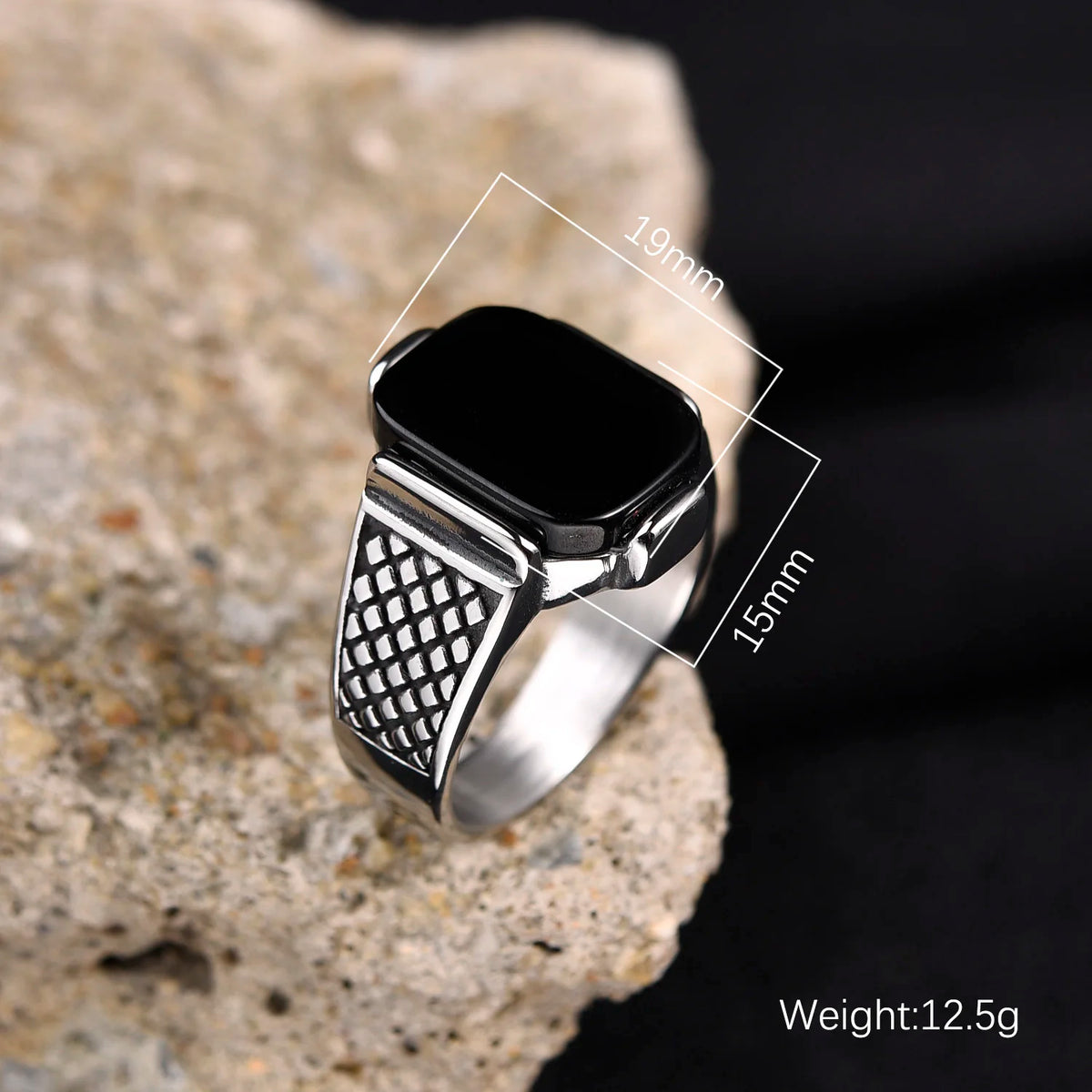 R3351 Men's High Quality Stainless Steel Multiple Color Styles Onyx Rings Jewelry Professional Factory Made