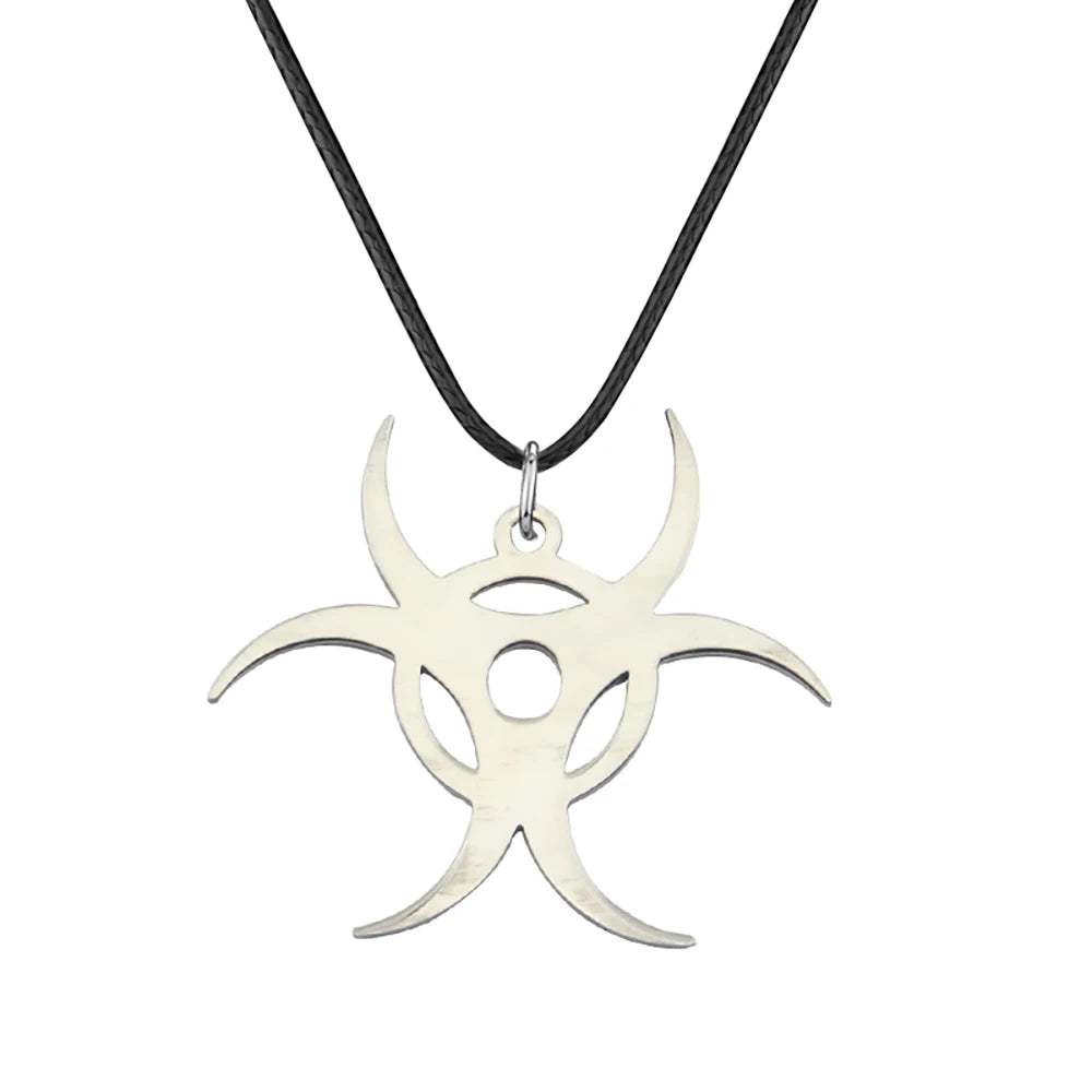 Necklace Trendy Men And Women INS Street Punk Hip-Hop JewelryNew Stainless Steel Biochemical Logo Pendant