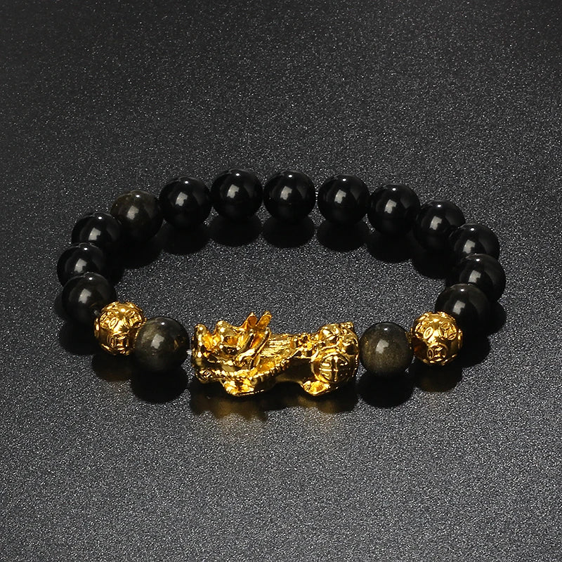 Color-Changing Natural Stone Pi Xiu Beaded Bracelet