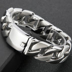 Matte Polished Gold Color Stainless Steel Men's Bracelet for Man 20MM Curb Link Chain Wrist On Hand Bands Jewelry