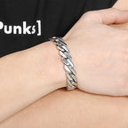 Classic 13MM Men's Cuban Link Chain Bracelet for Man Mirror Polished Solid Stainless Steel Bracelets Jewelry Accessory