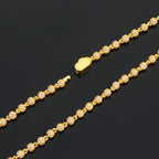 Gold Iced Out Bead Bracelet 18K Round 4MM