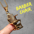 Barber Tools Pendant Necklace — Stainless Steel