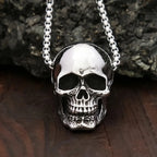Skull Pendant Necklace — Stainless Steel Gothic