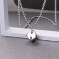 Gambling Dice Pendant Choker Necklace — Zinc Alloy