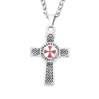 Classic Fashion Iron Cross Shield Pendant Necklace For Men Women Stainless Steel Templar Knight Cross Necklaces Amulet Jewelry