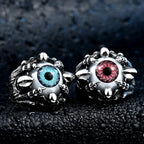 Retro Devil Teeth Eyes Shape Rings for Men Women Punk Devil Eye Ring Hip Hop Rock