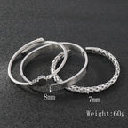 Open Carving Spanish Scripture Cross Bracelet — Stainless Steel