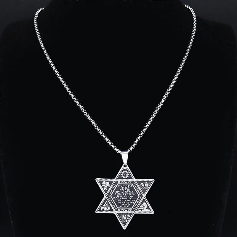 Star of David Solomon Necklace — Stainless Steel