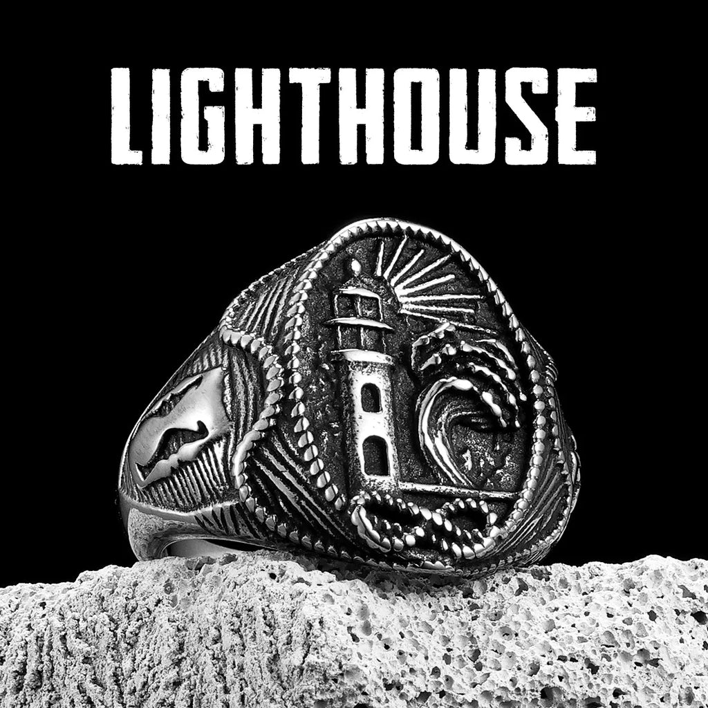 Lighthouse Ocean Ring — Stainless Steel