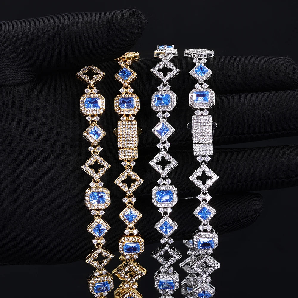 Iced Out Star Chain Necklace Stainless Steel 11MM