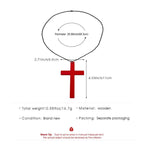 Wood Cross Pendant Necklace