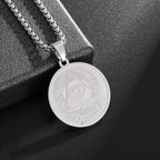 Retro Gothic Blue Evil Eye Protection Pendant Necklace for Men Boys Biker Amulets Punk Jewelry Gifts