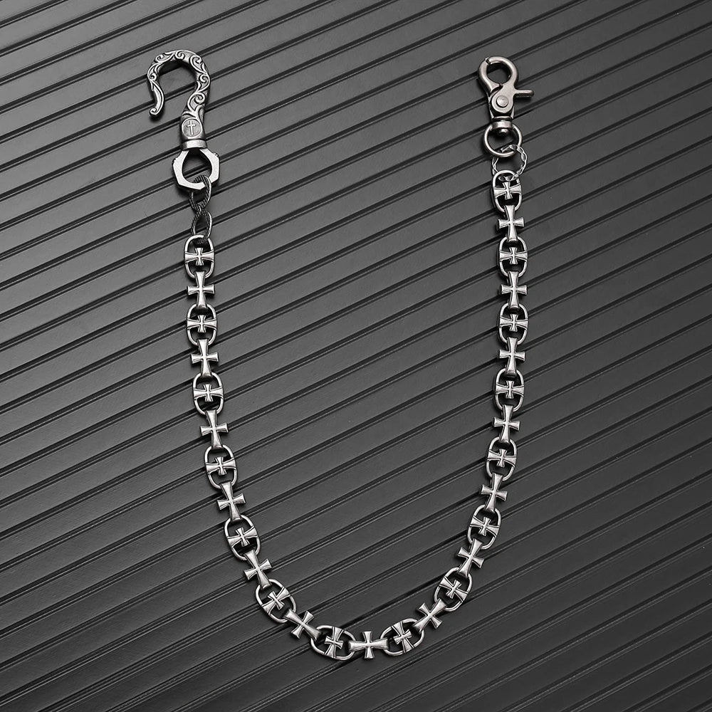 Gothic Cross Trouser Waist Keychain — Zinc Alloy