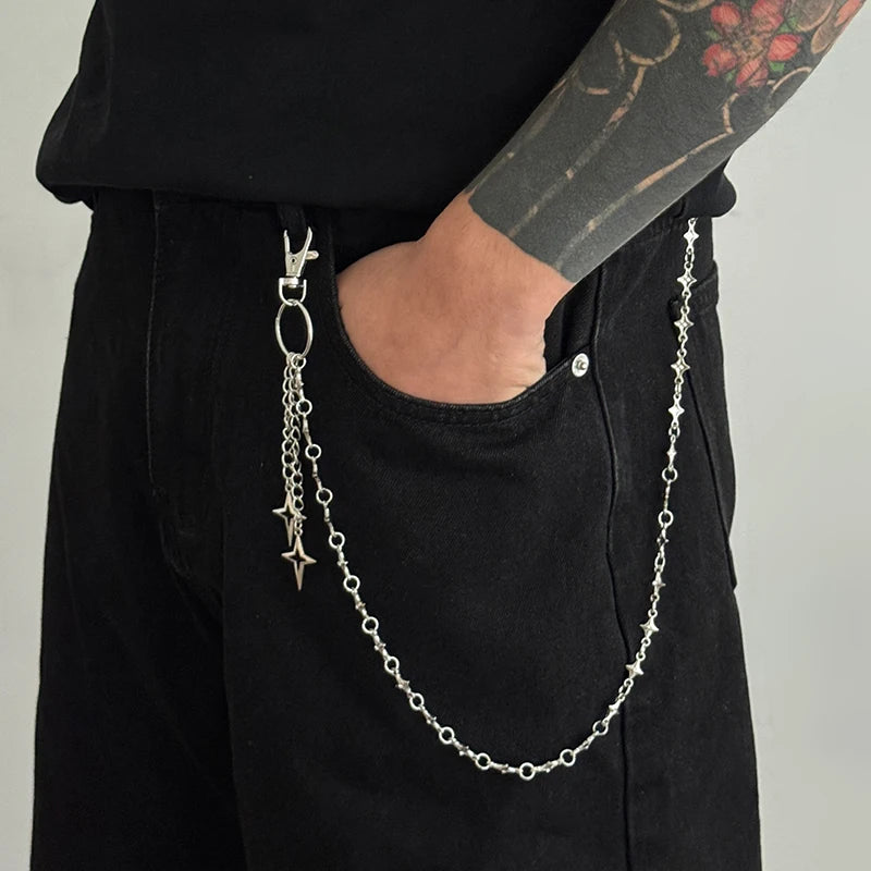 Vintage Gothic Jeans Chain Keychain — Waist Belt Pants Chain