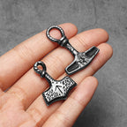 Thor's Hammer Stainless Steel Pendant Necklace