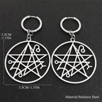 Statement Silver Drop Earrings — Stainless Steel