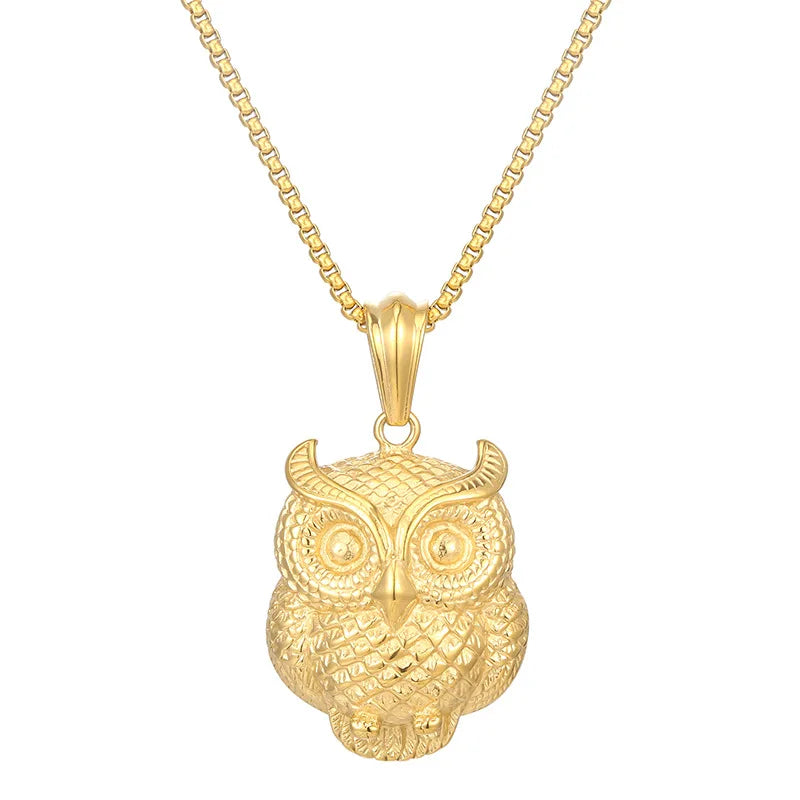 Punk classic animal pendant accessory Stainless steel stylish male Owl pendant