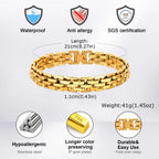Two-Tone Statement Bracelet — Stainless Steel