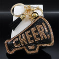 Iced Out Key Gold Chain Cheer Letter Word Full