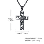 Catholic Jesus Cross Pendant Necklace for Men Women Stainless Steel Long Chain Vintage Necklaces Waterproof Christian Jewelry