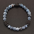 Retro Black Block Volcanic Bracelets Men Women Frosted Onyx Lava Beads Jewelry Yoga Meditation Birthday Gift Wholesales
