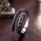 Titanium Steel Octopus Rings Gothic Deep Sea Monster Squid Finger Punk Tentacles Ring Adjustable Size Personality Jewelry Gift
