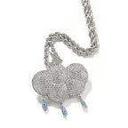 Men's Personality Is Cool, Ha's New Large Wing Pendant, Copper Inlaid Zircon Fashionable Street Necklace Trend