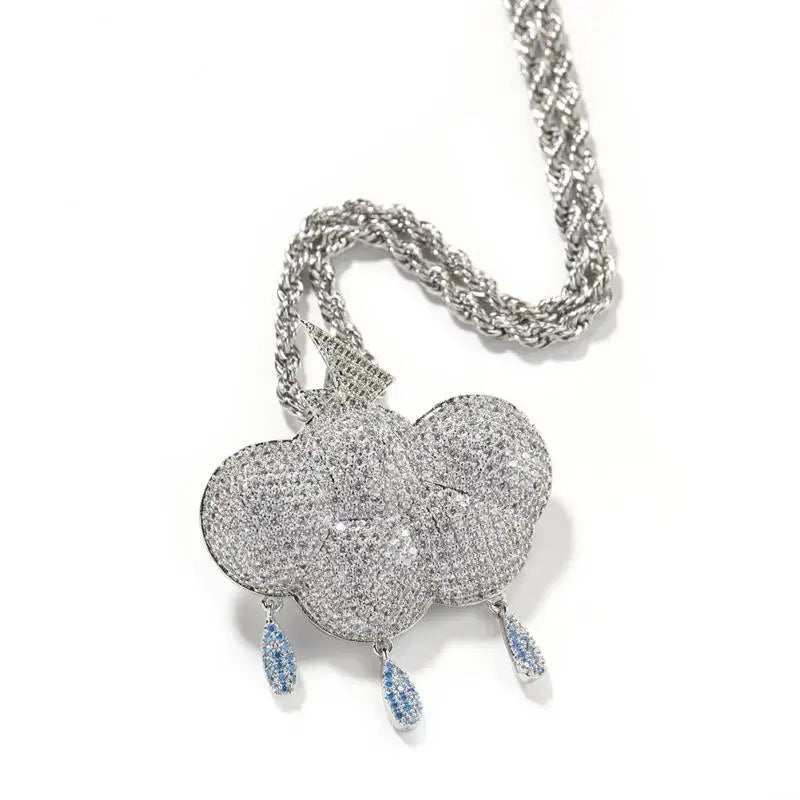Men's Personality Is Cool, Ha's New Large Wing Pendant, Copper Inlaid Zircon Fashionable Street Necklace Trend