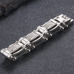 Cool Black Gold Color Bracelet for Man 15MM Width Stainless Steel Chain Men's Wrist Arm Jewelry Birthday Gifts for Boys