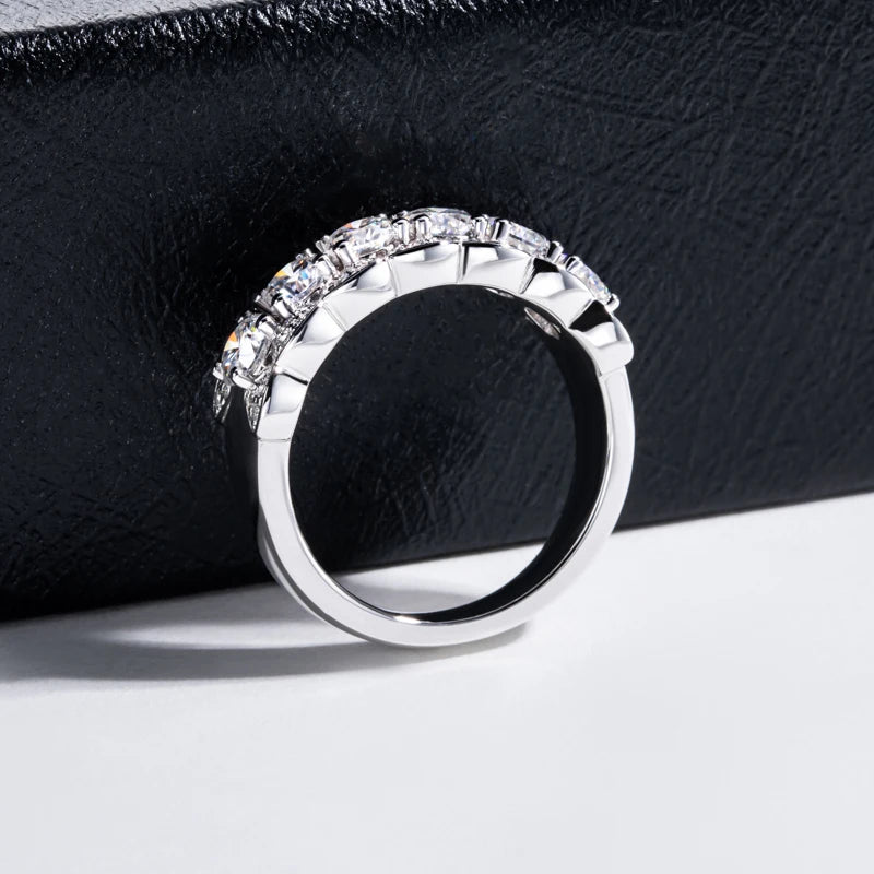 Iced Out Eternity Ring — 925 Silver