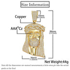 Necklaces Chain For Women Mens Full Iced Out Zircon Custom Big Jesus Pendant With Cuban Chain Hip Hop Jewelry