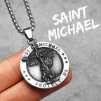 Arch Angel St.Michael Men Necklaces Stainless Steel Pendant Chain Powerful Amulet Vintage Cool Women Jewelry Gifts