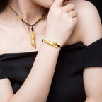 14k Gold Tiger Pendant Bracelet Necklace for Men Female Open Fashion Sutra Bracelet Bangle Engagement Wedding Fine Jewelry Gifts