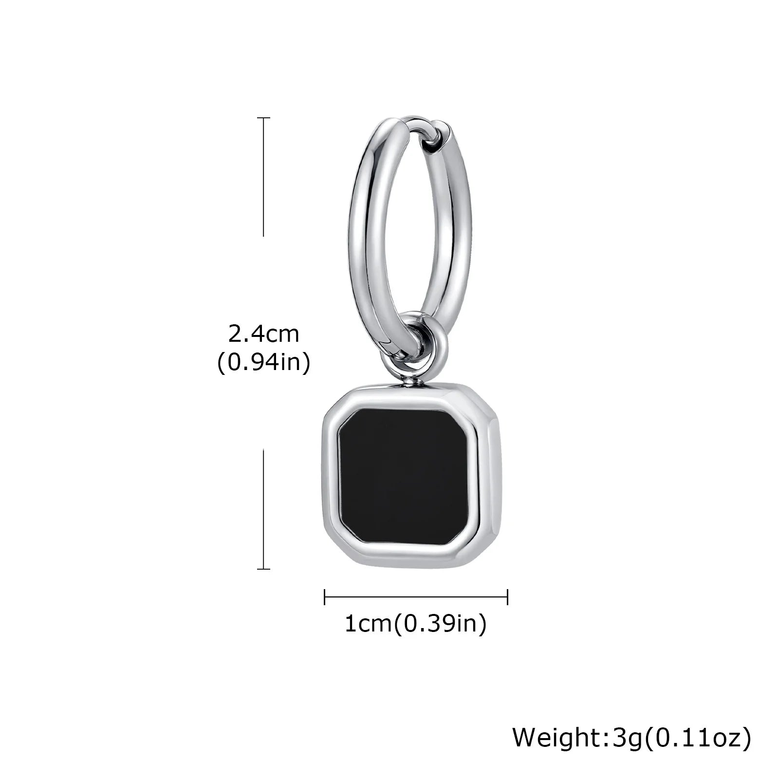 Natural Stone Huggie Hoop Earrings — SS