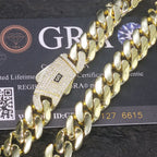 Two-Tone Cuban Chain Necklace VVS Moissanite