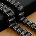 Punk Rock Bracelet for Man 11/13MM Men's Stainless Steel Motorcycle Chain Bracelets Biker Jewelry Hip Hop Charms for