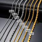 Twist Rope Chain Necklace — Stainless Steel