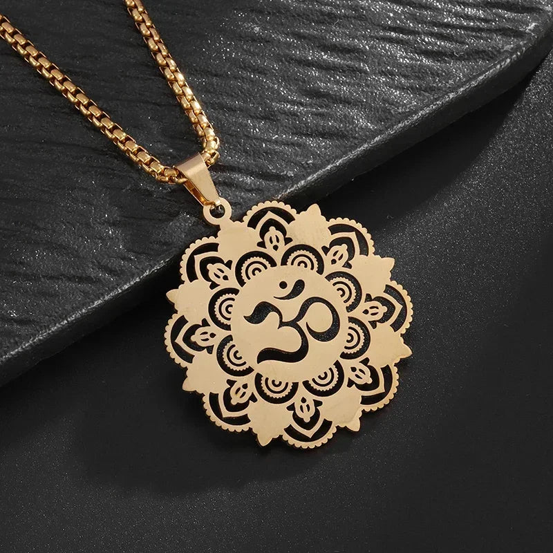 Sun Moon Star Trinity Pendant Necklace