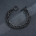 New Stylish Black Metal Chain Bracelets for Men Women Multiple Designs Punk Gothic 316L Stainless steel Jewelry Gift