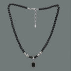 Iced Out Tiger Black Pendant Eye Rosary Crystal