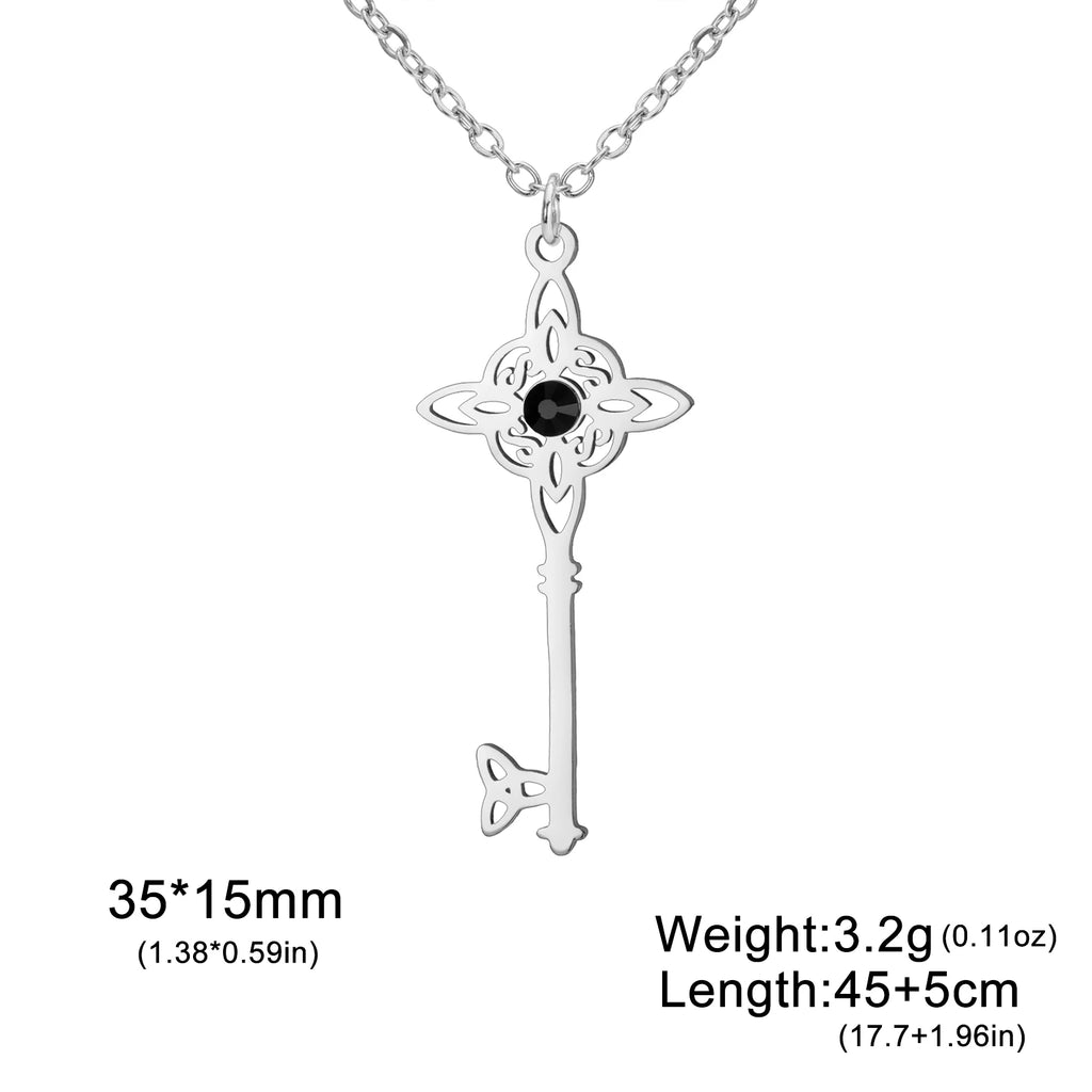 Witch Knot Pentagram Double Amulet Protection Necklace